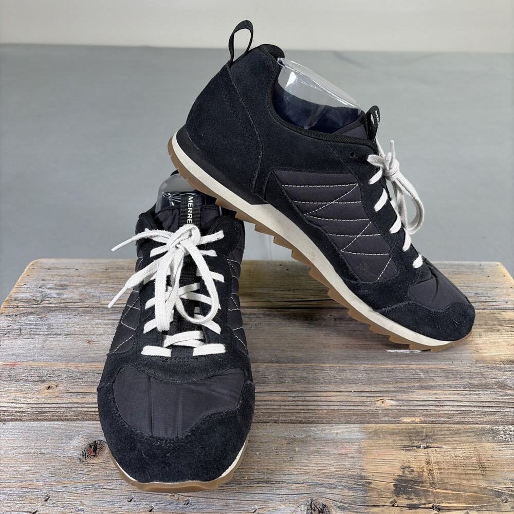Merrell Alpine Shoes Men's 11 Athletic Low Sneakers J16695 Black Suede Lace Up